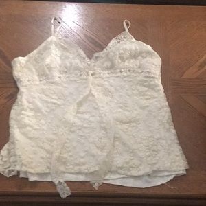White spaghetti strap blouse